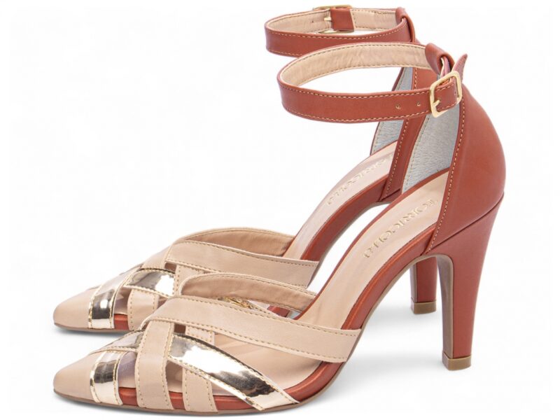 detalhe salto 9cm caramelo scarpin feminino | VitriNerm