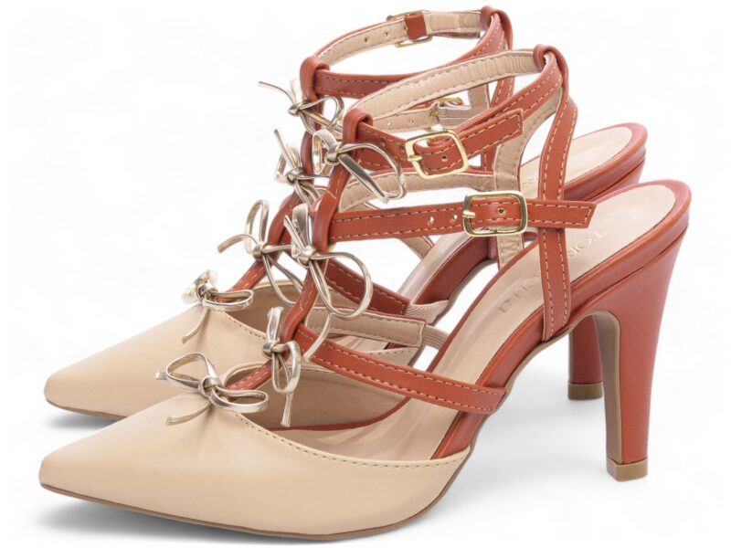 detalhe salto 9cm caramelo scarpin feminino | VitriNerm