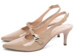 detalhe salto 6cm dourada scarpin feminino | VitriNerm