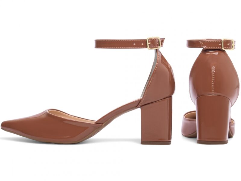 scarpin feminino caramelo vista lateral salto 6,5cm | VitriNerm