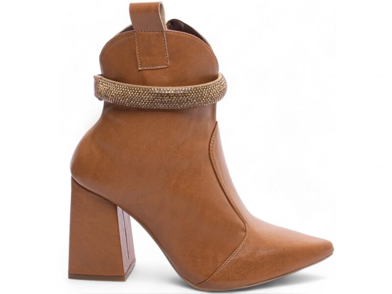 bota feminina caramelo vista lateral | VitriNerm