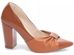 scarpin caramelo salto 9cm verniz | VitriNerm