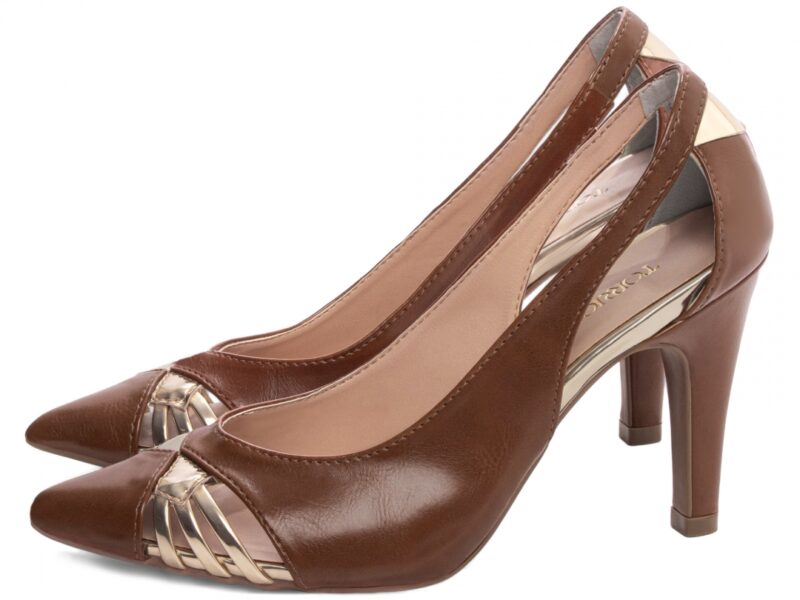 detalhe salto 9cm caramelo scarpin feminino | VitriNerm
