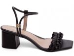 sandália preta salto 5,5cm napa | VitriNerm