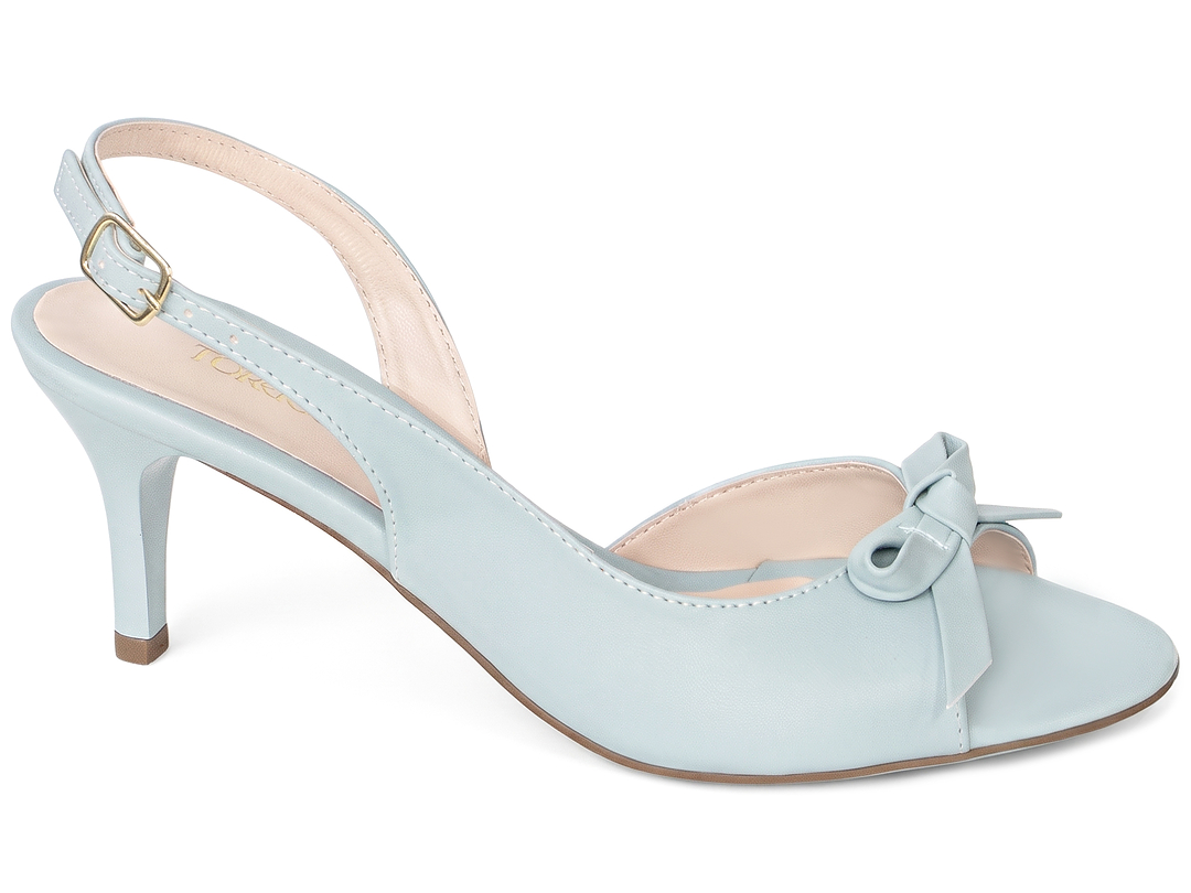 Sandália Slingback com Laço