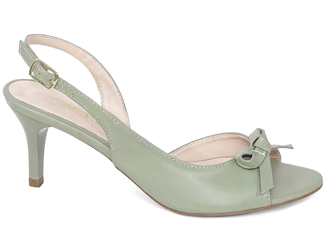 Sandália Slingback com Laço